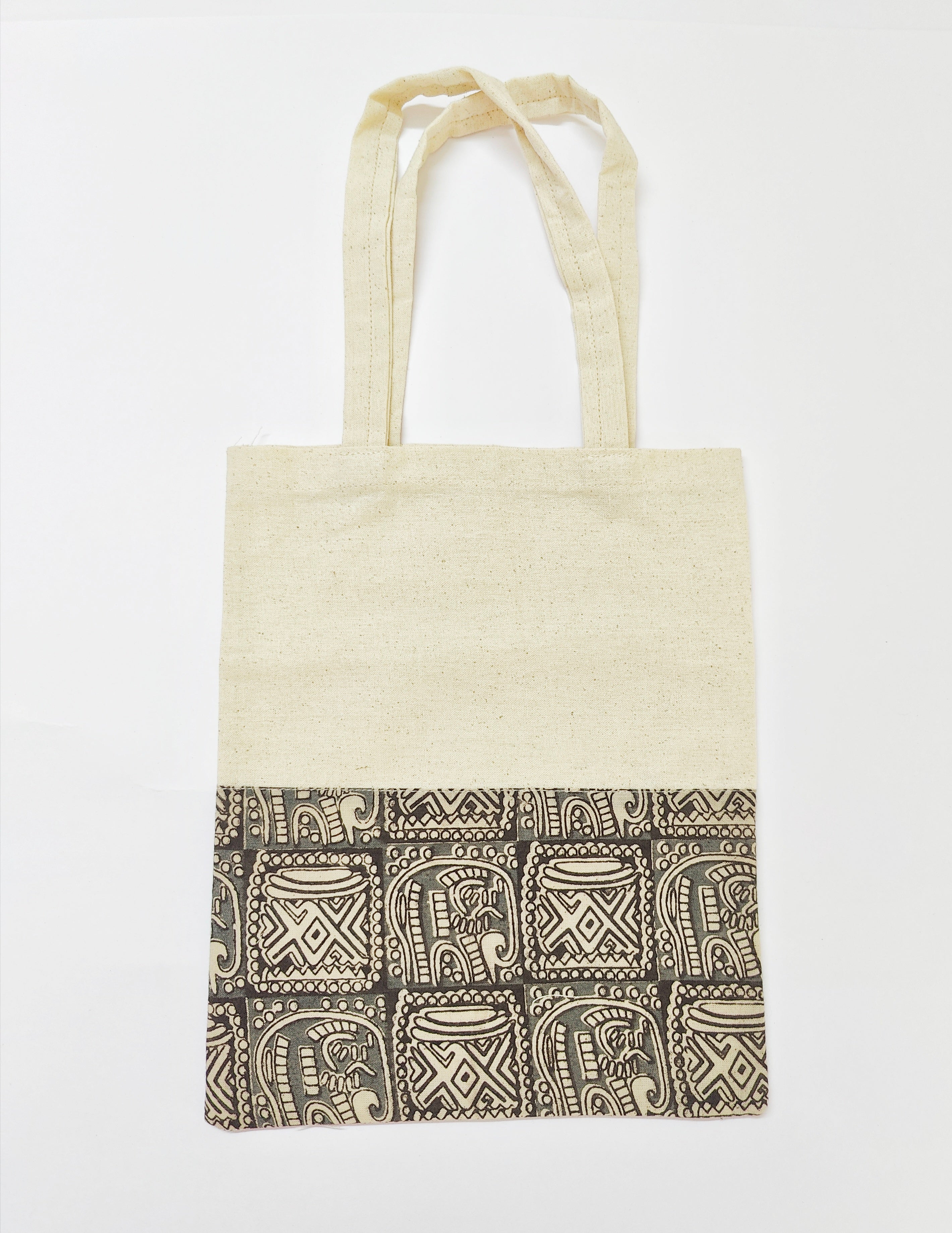 Kalamkari and Khadi Cotton bag - Set of 4 - Grey