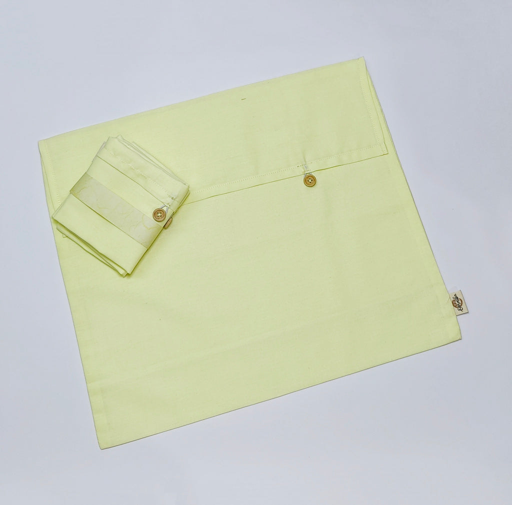 Saree Bag/ Saree Cover - Light Yellow - Set of 2
