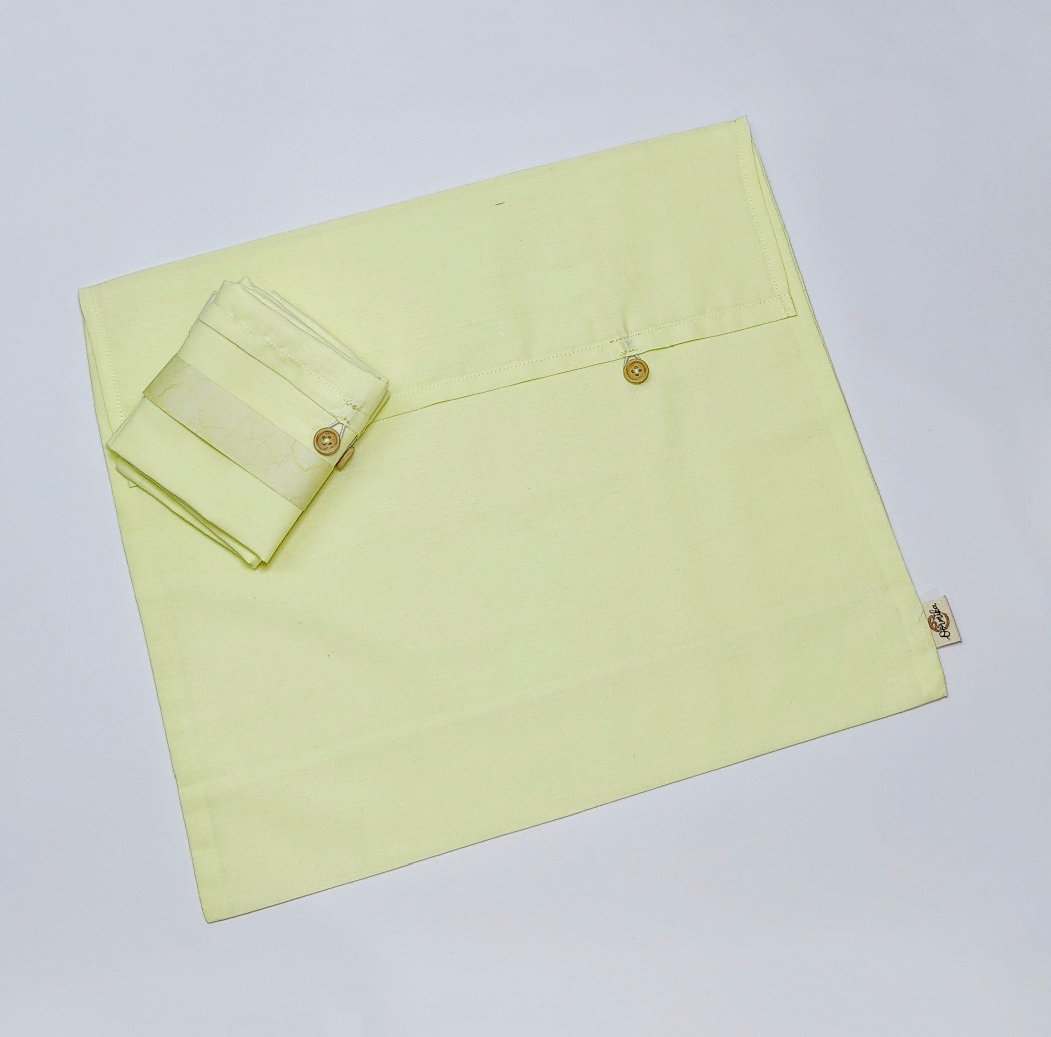Saree Bag/ Saree Cover - Light Yellow - Set of 2