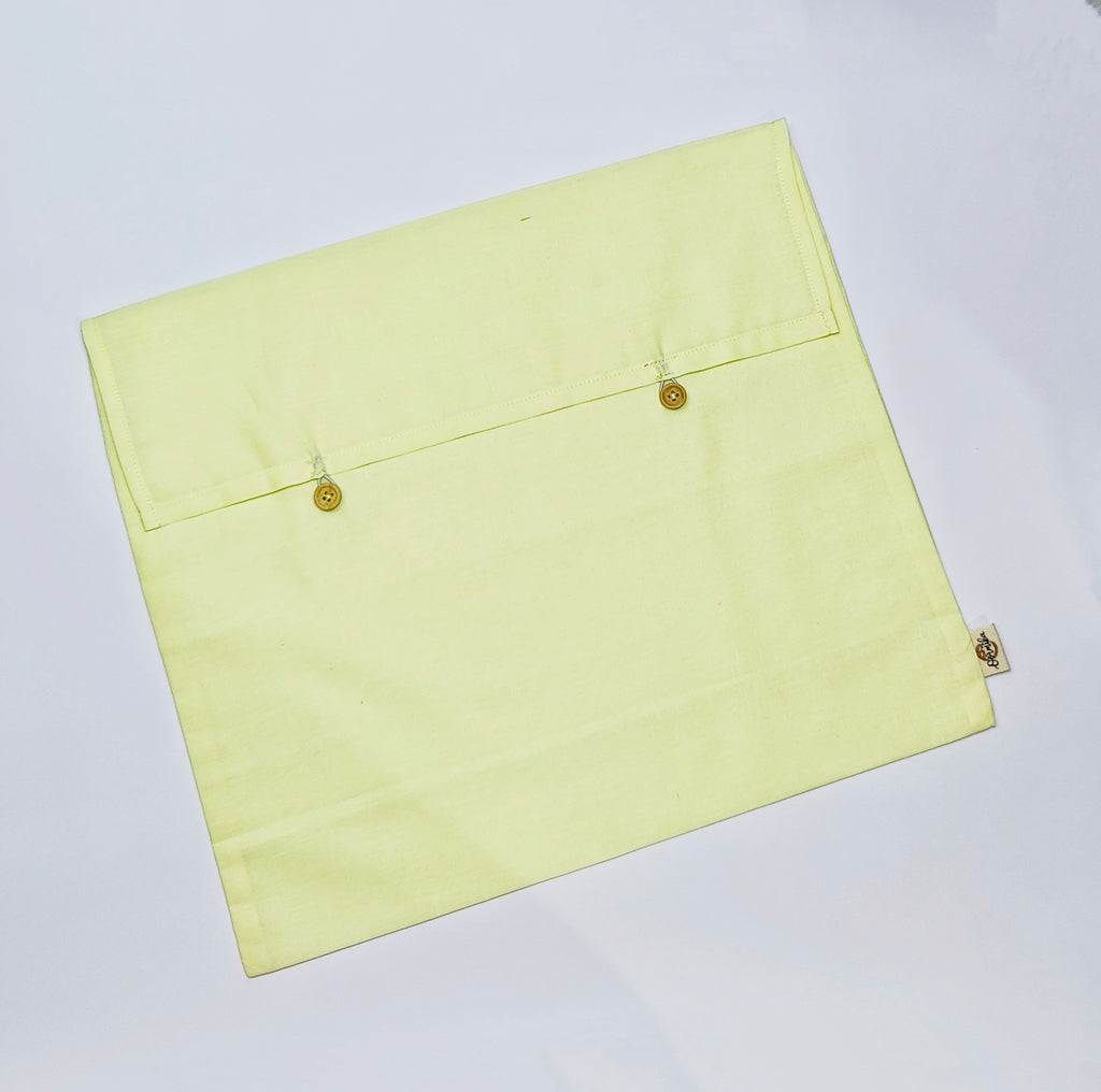 Saree Bag/ Saree Cover - Light Yellow - Set of 2