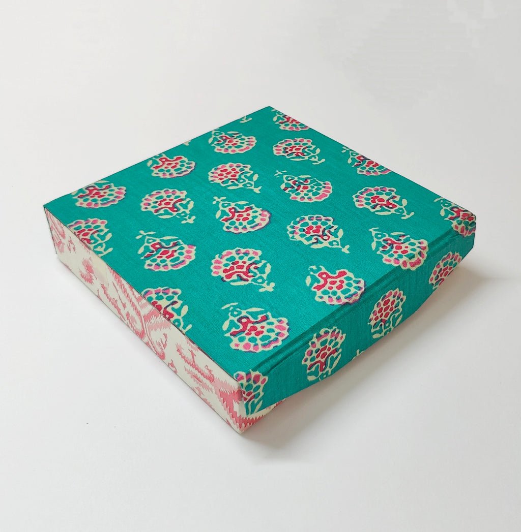 9 slot Jewellery organizer - Teal &amp; Pink