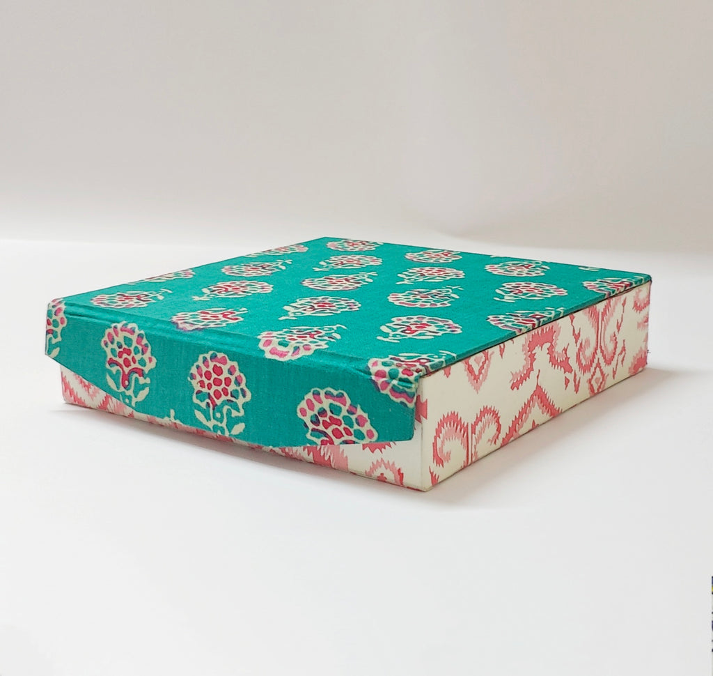 9 slot Jewellery organizer - Teal &amp; Pink