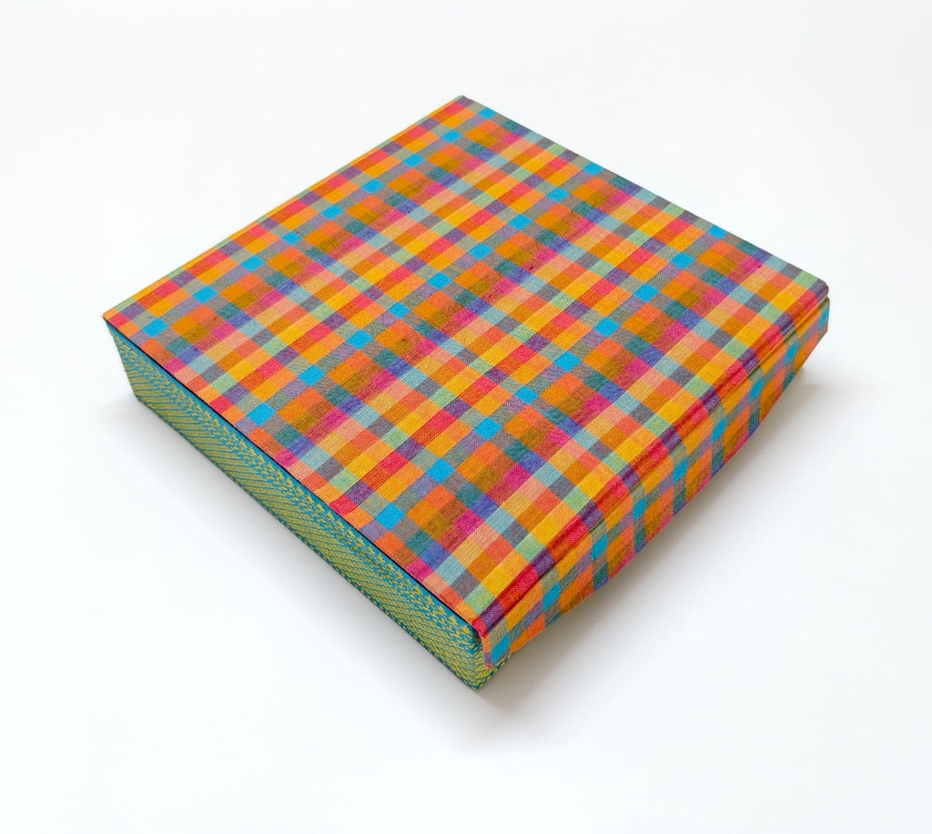 9 slot Jewellery organizer - Mangalagiri Blue Checks