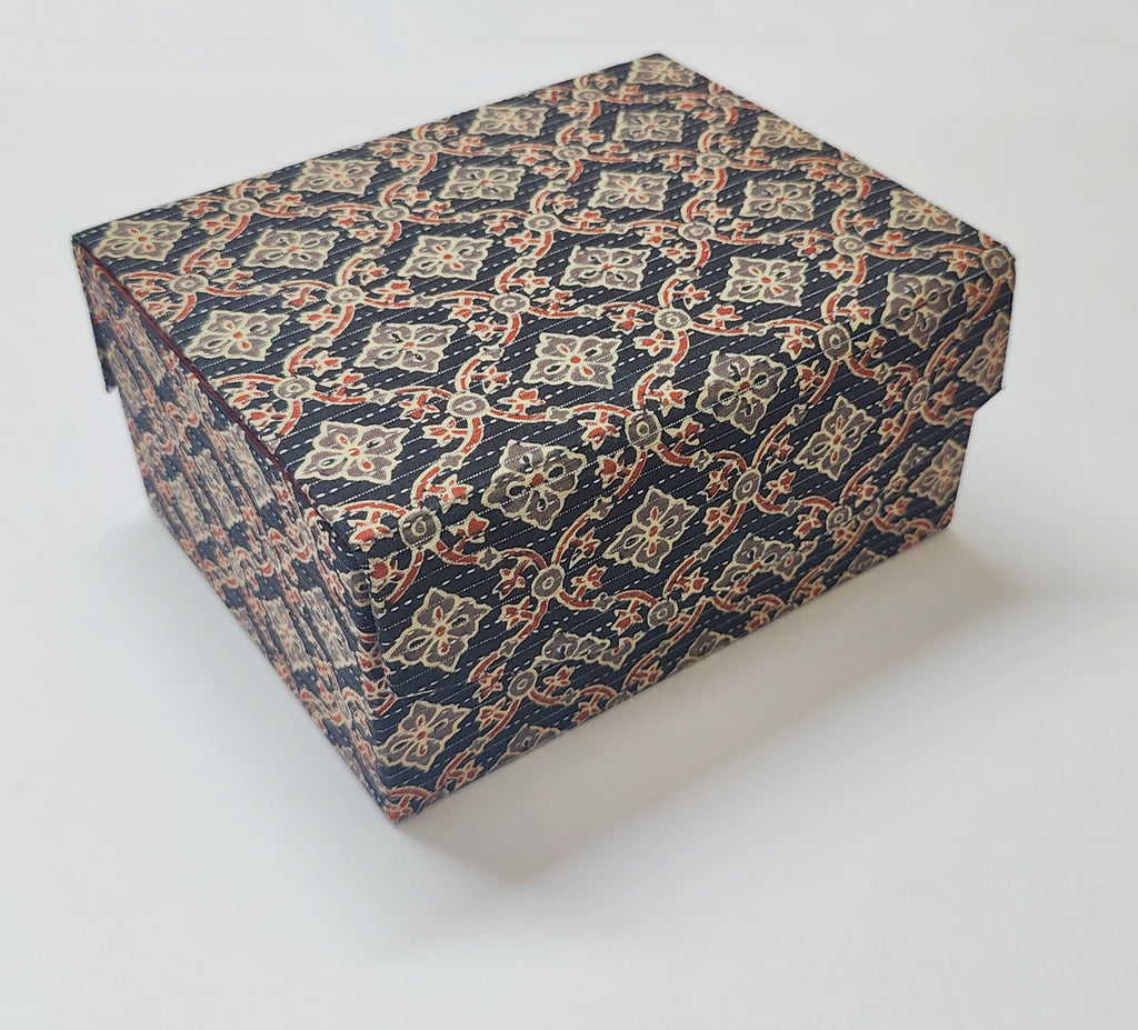 Double Level Jewellery Organizer - Black Ajrakh