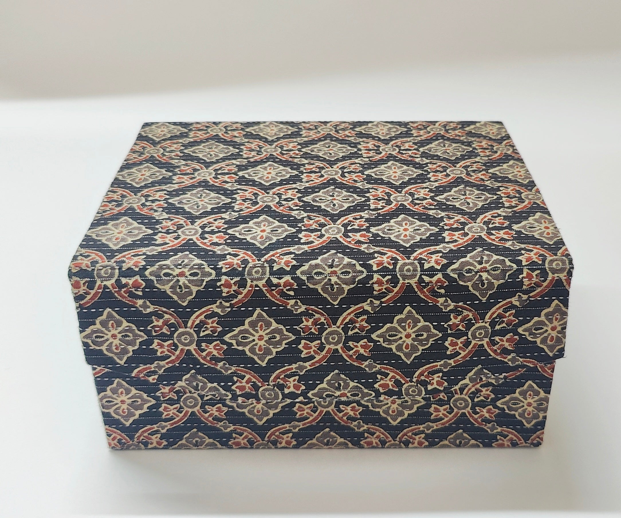 Double Level Jewellery Organizer - Black Ajrakh