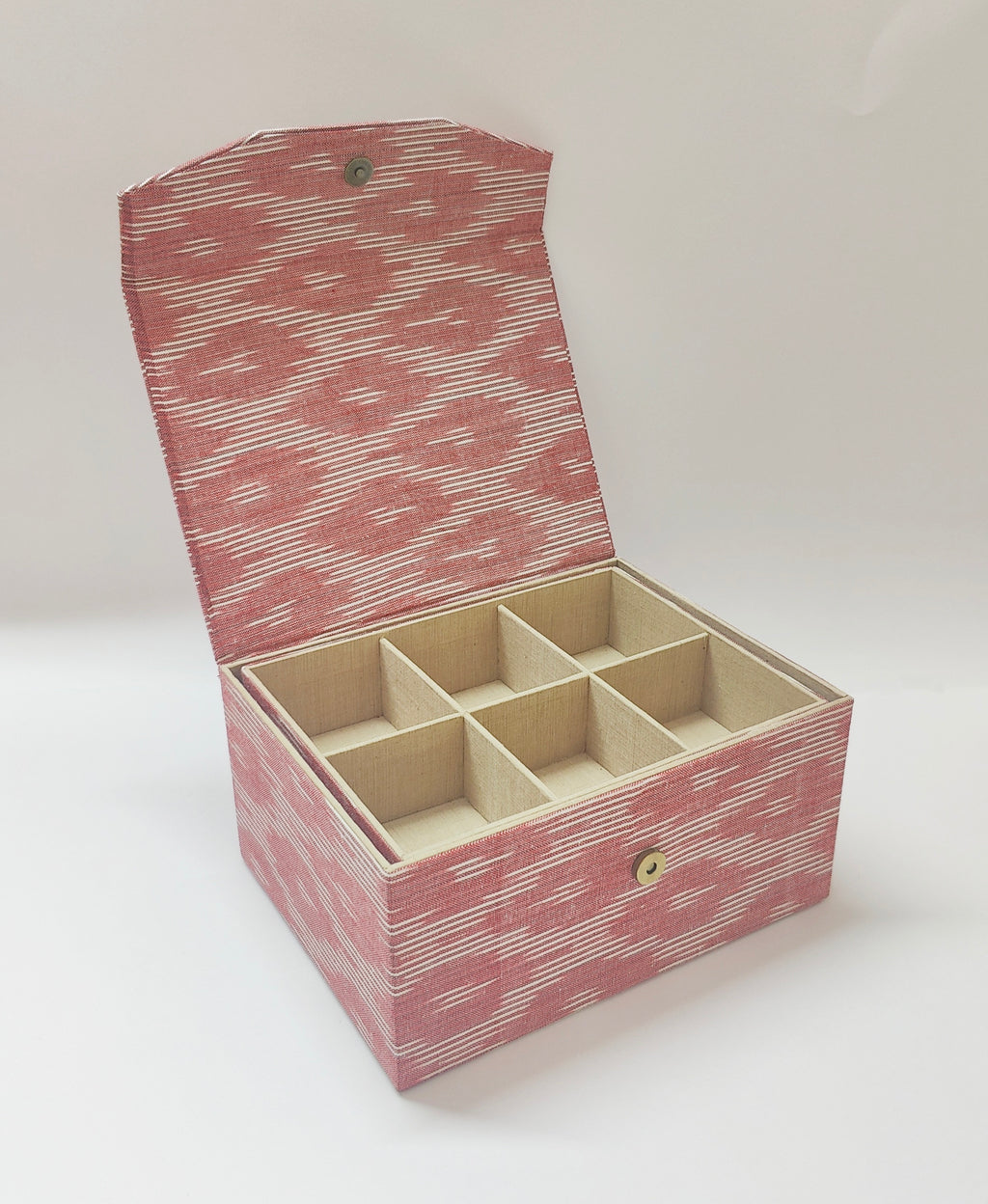Double Level Jewellery Organizer - Pink Ikkat