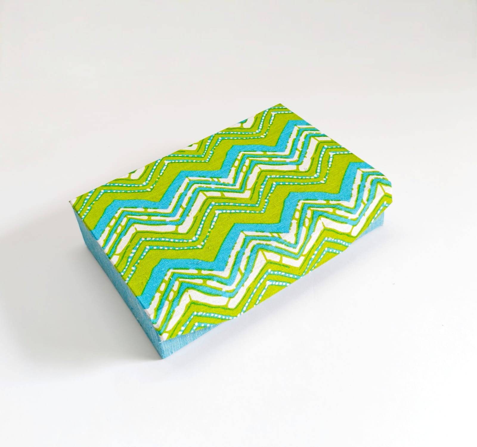 Rectangle 6 slot jewellery organizer - Blue &amp; Green