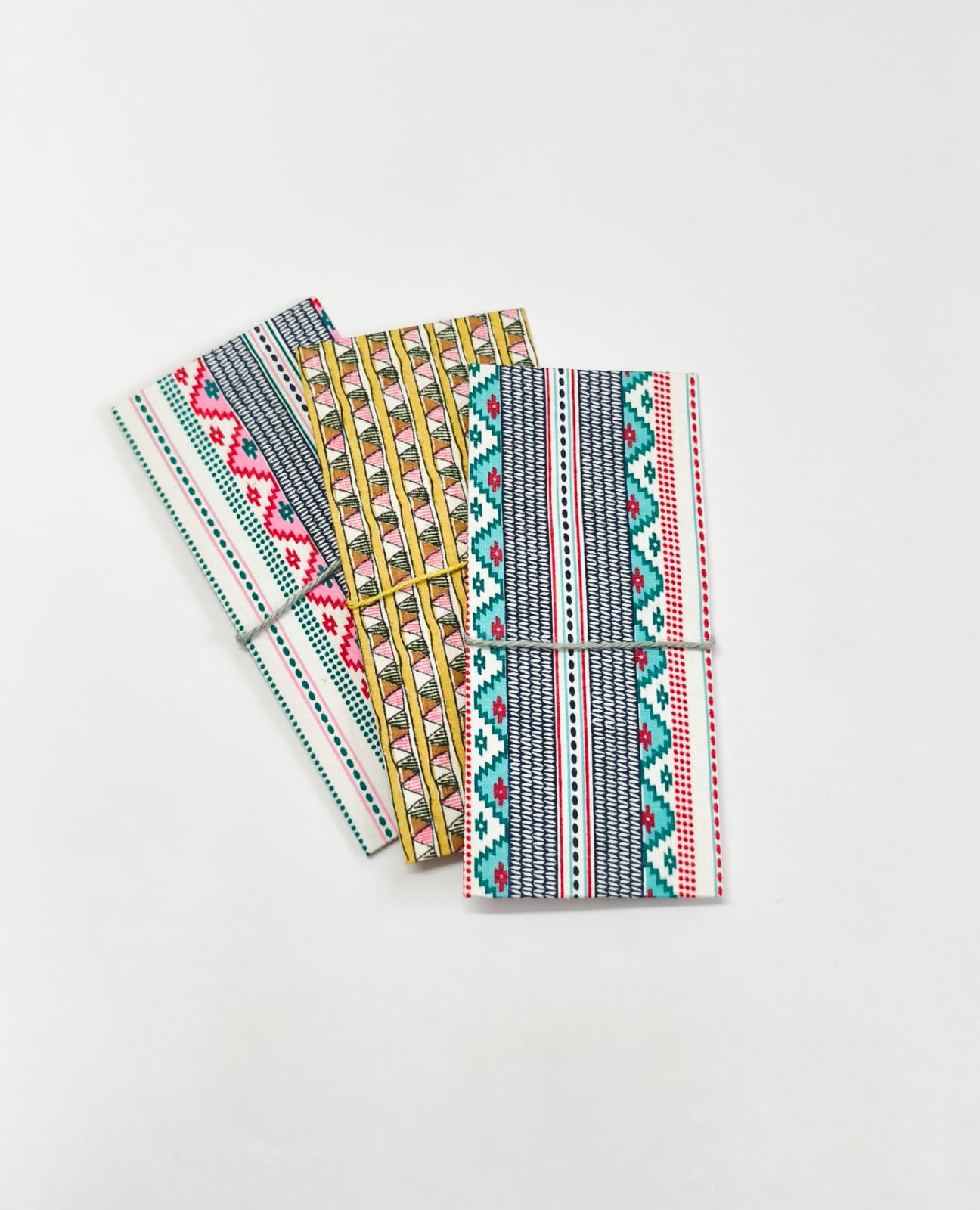 Set Of 3 Handmade Fabric Envelopes - ZigZags