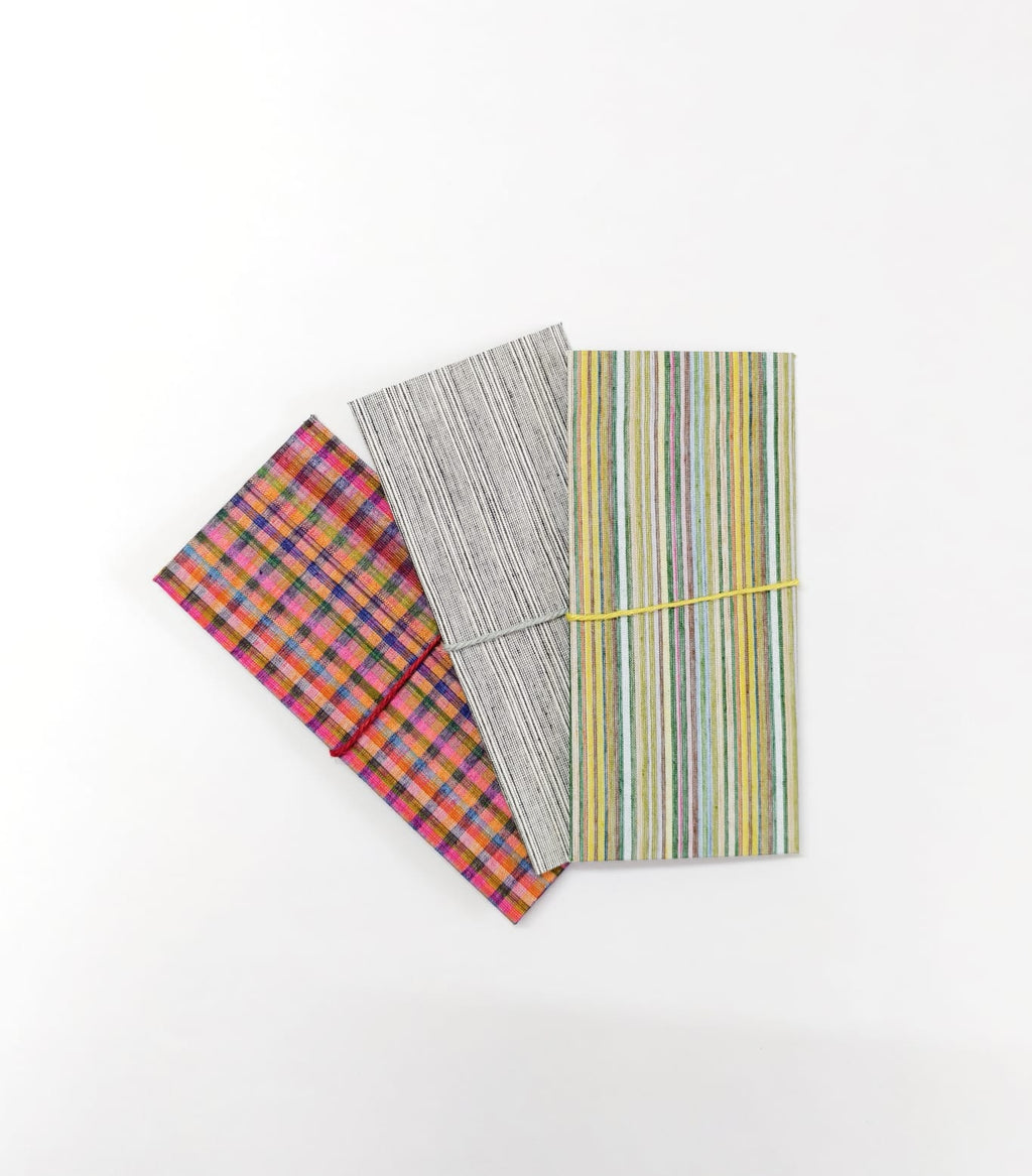 Set Of 3 Handmade Fabric Envelopes - Mangalagiri Handloom