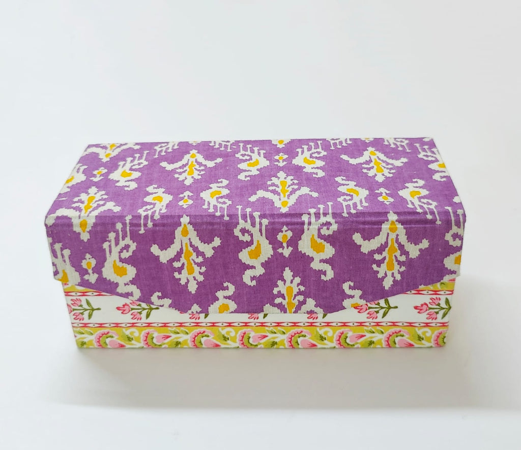 Bangle box with rod - Purple Flowers