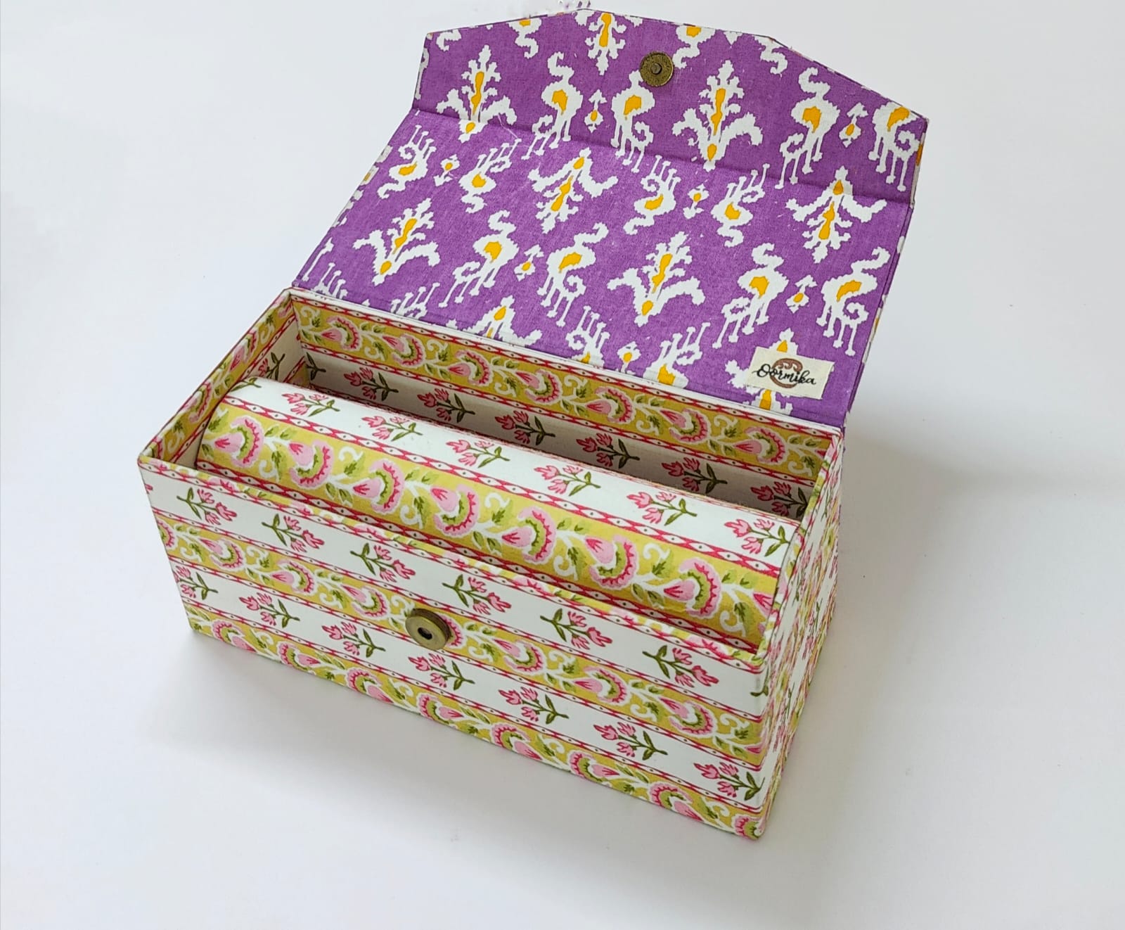 Bangle box with rod - Purple Flowers