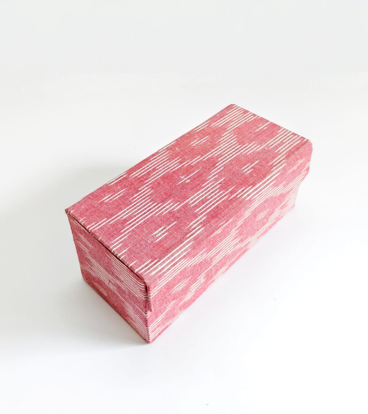 Bangle box with rod - Pink Ikkat