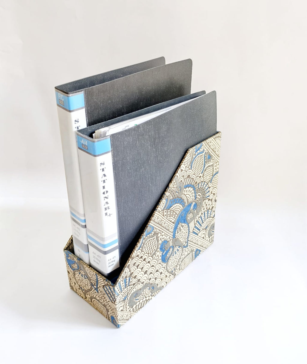 Book/ File Holder - A4 size - Grey Kalamkari