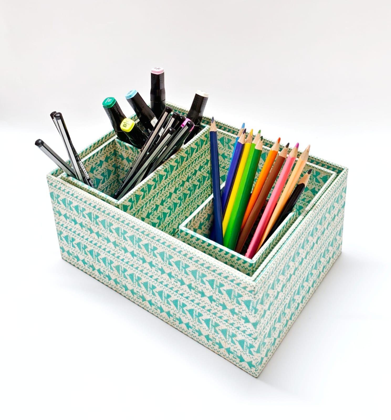 Set of 4 Desk Organizers - Blue