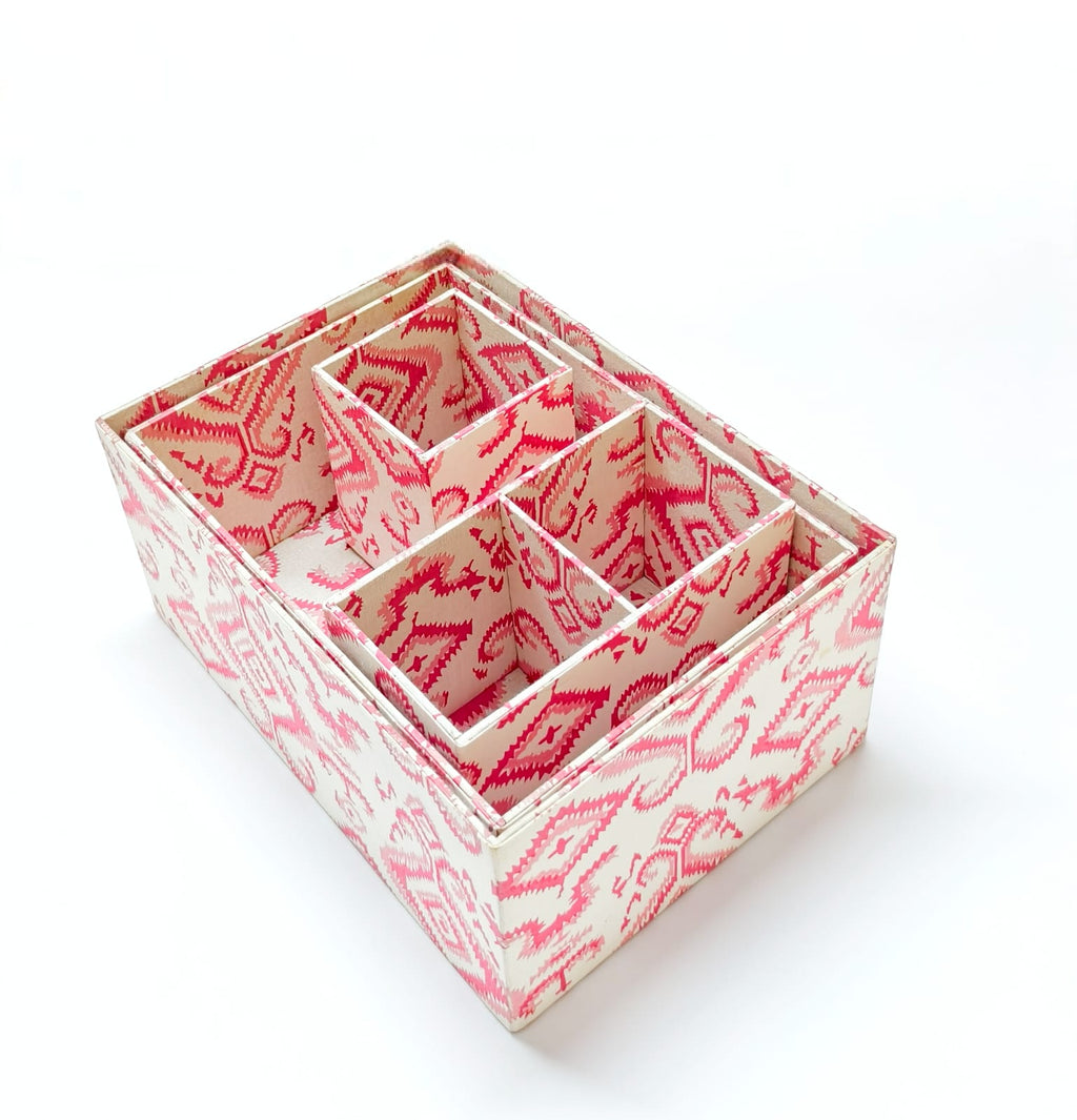 Set of 4 Desk Organizers - Pink