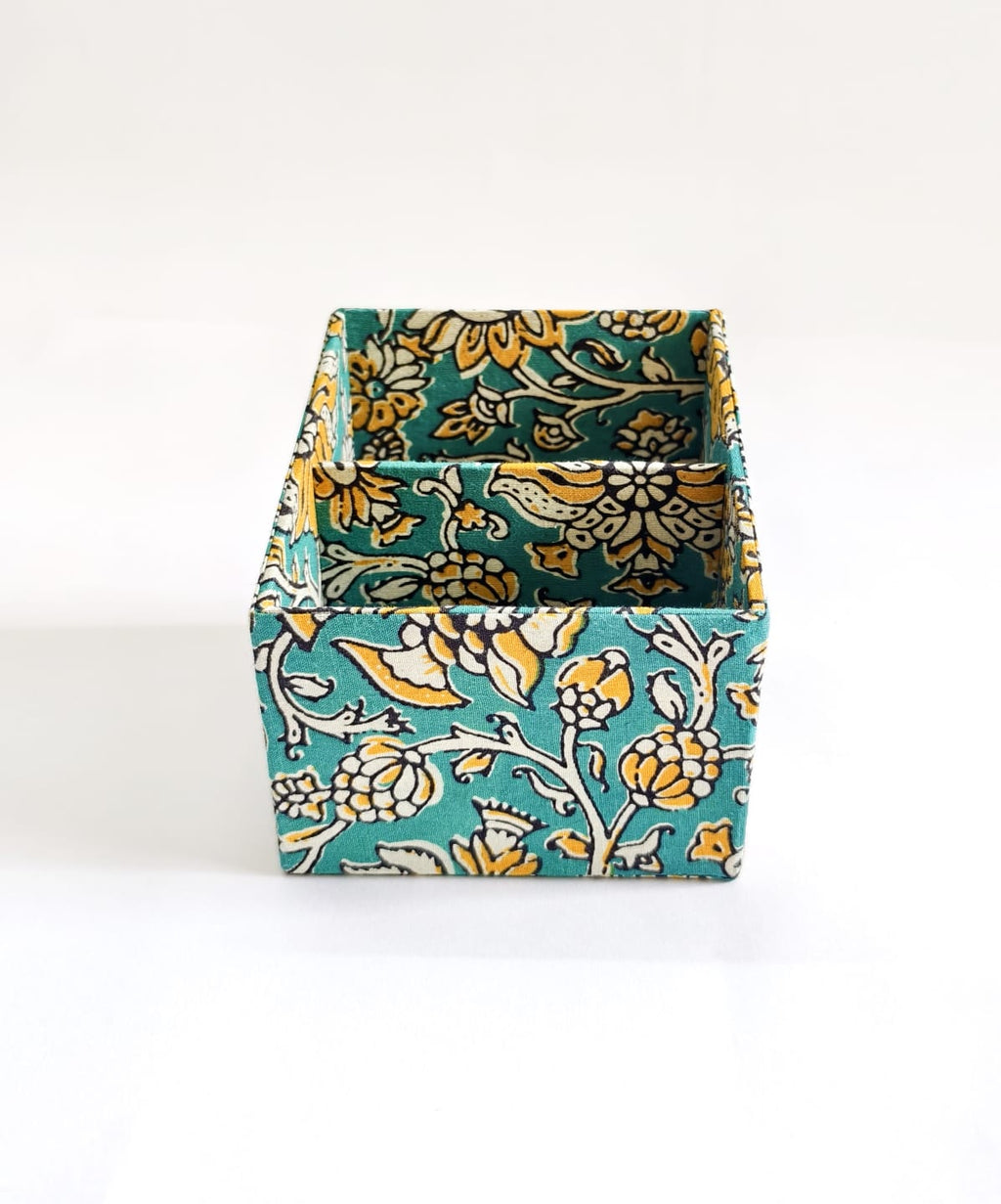Small Remote control/ Multi-use/ Stationery Organizer - 2 slot - Floral Green