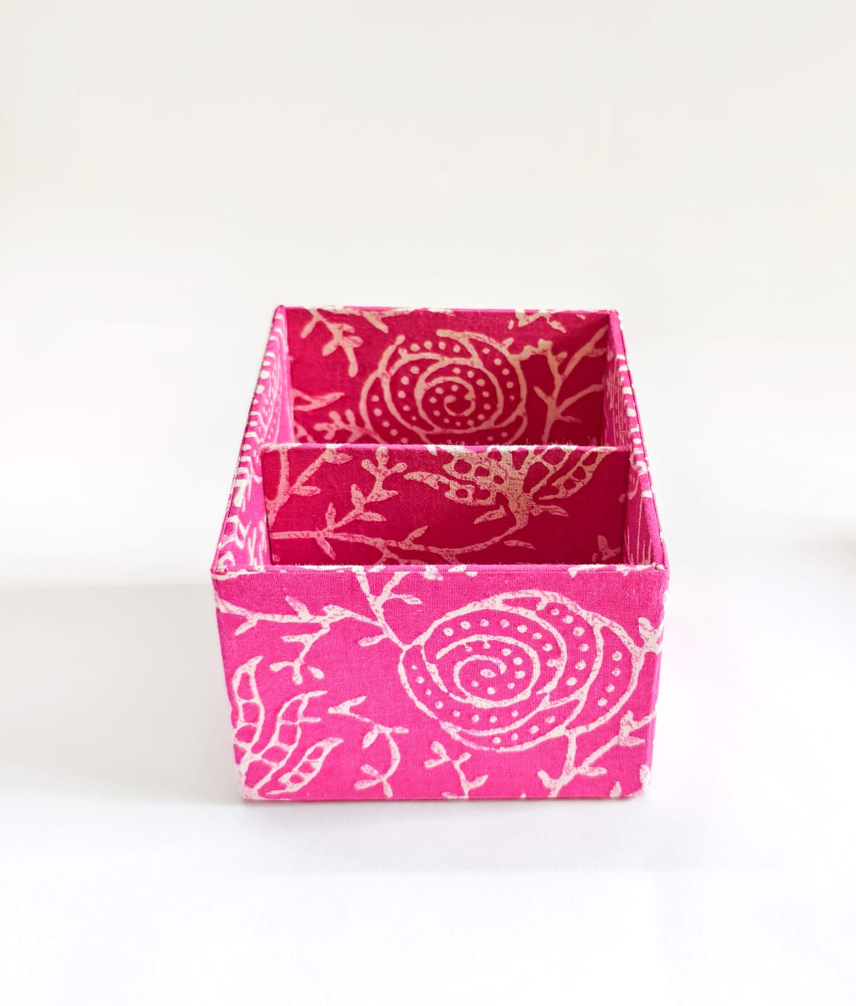 Small Remote control/ Multi-use/ Stationery Organizer - 2 slot - Floral Pink