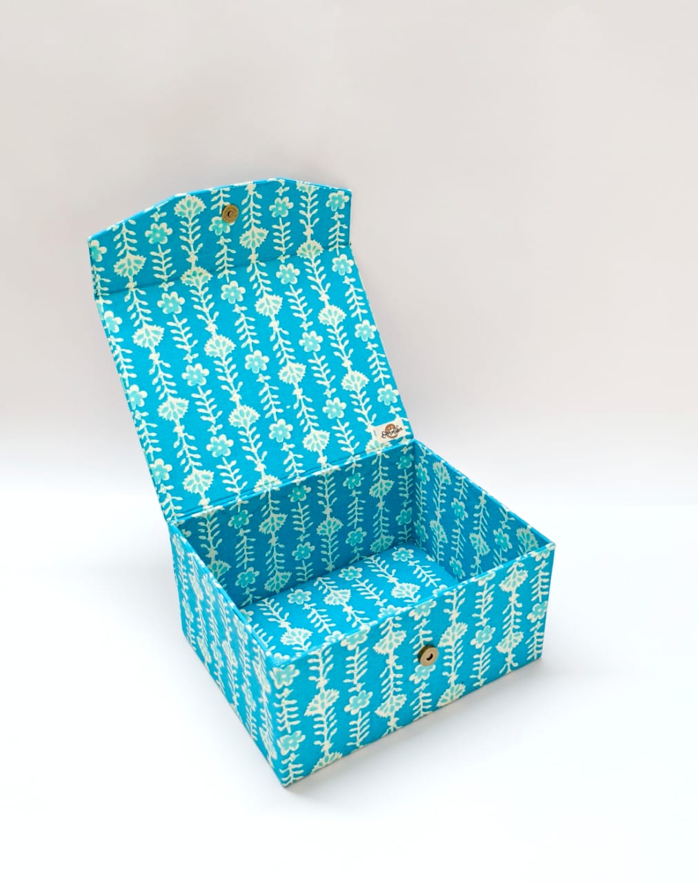 Closed Storage box - Floral Blue