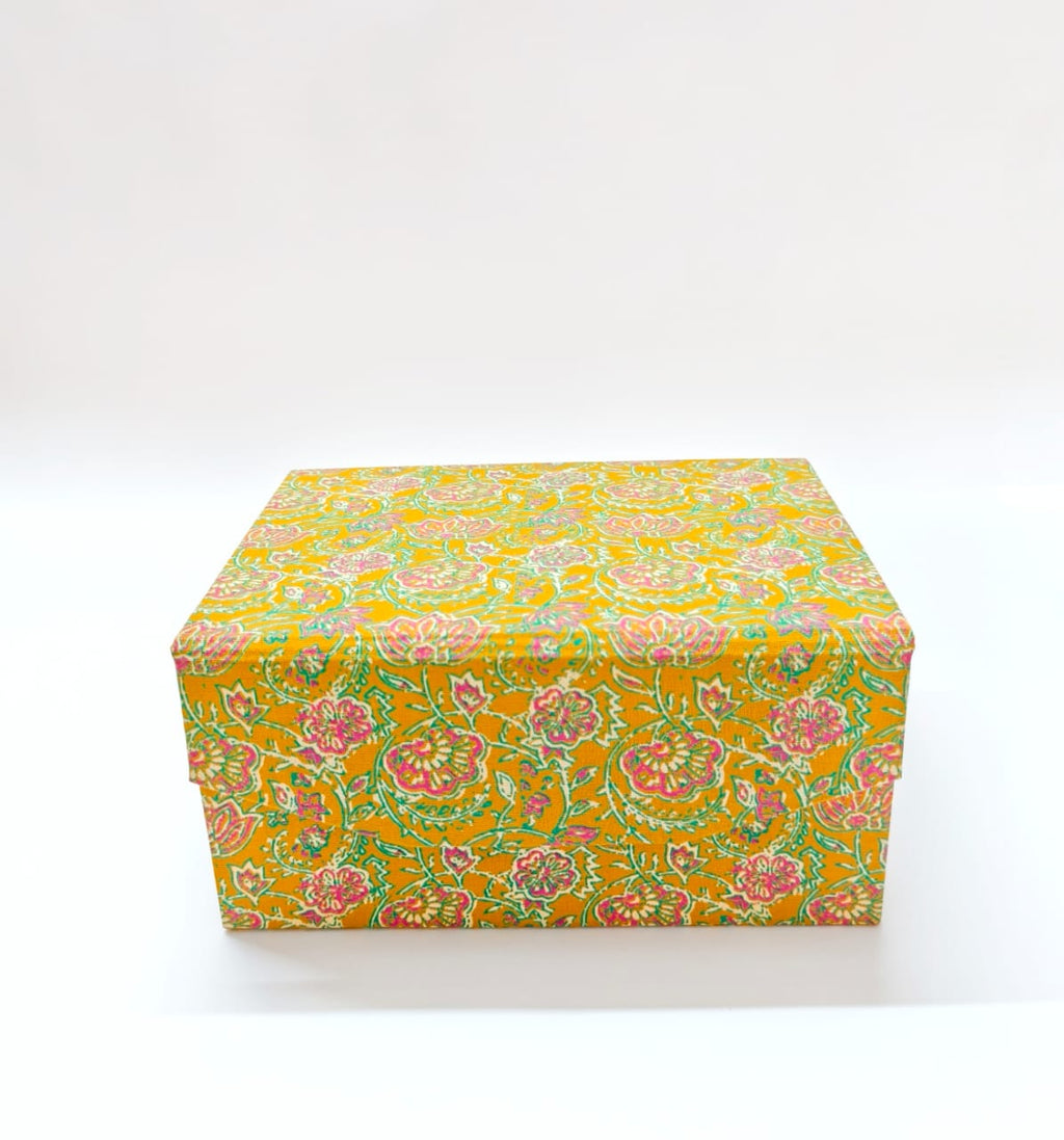 Closed Storage box - Floral Brown