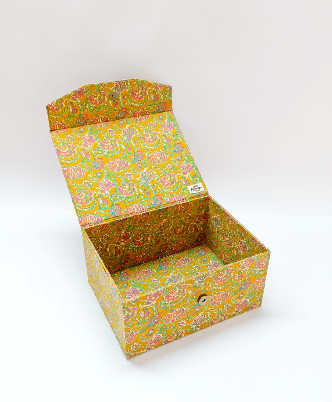 Closed Storage box - Floral Brown