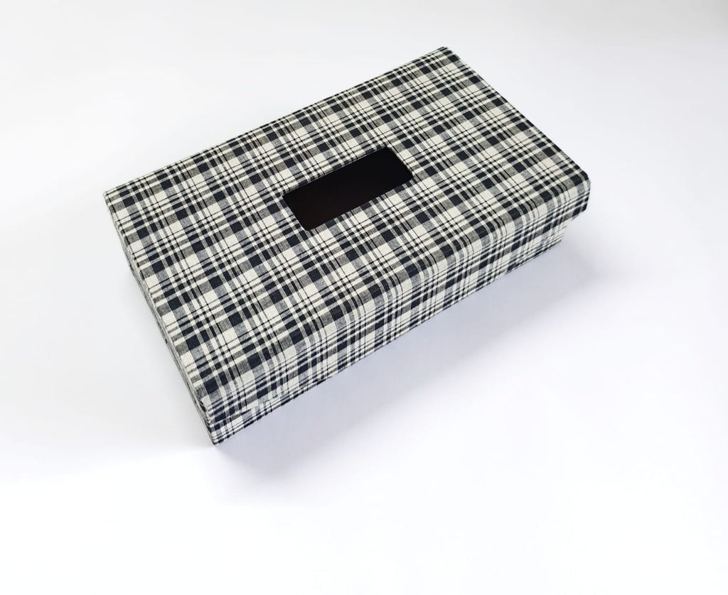 Rectangle tissue box - Black Checks
