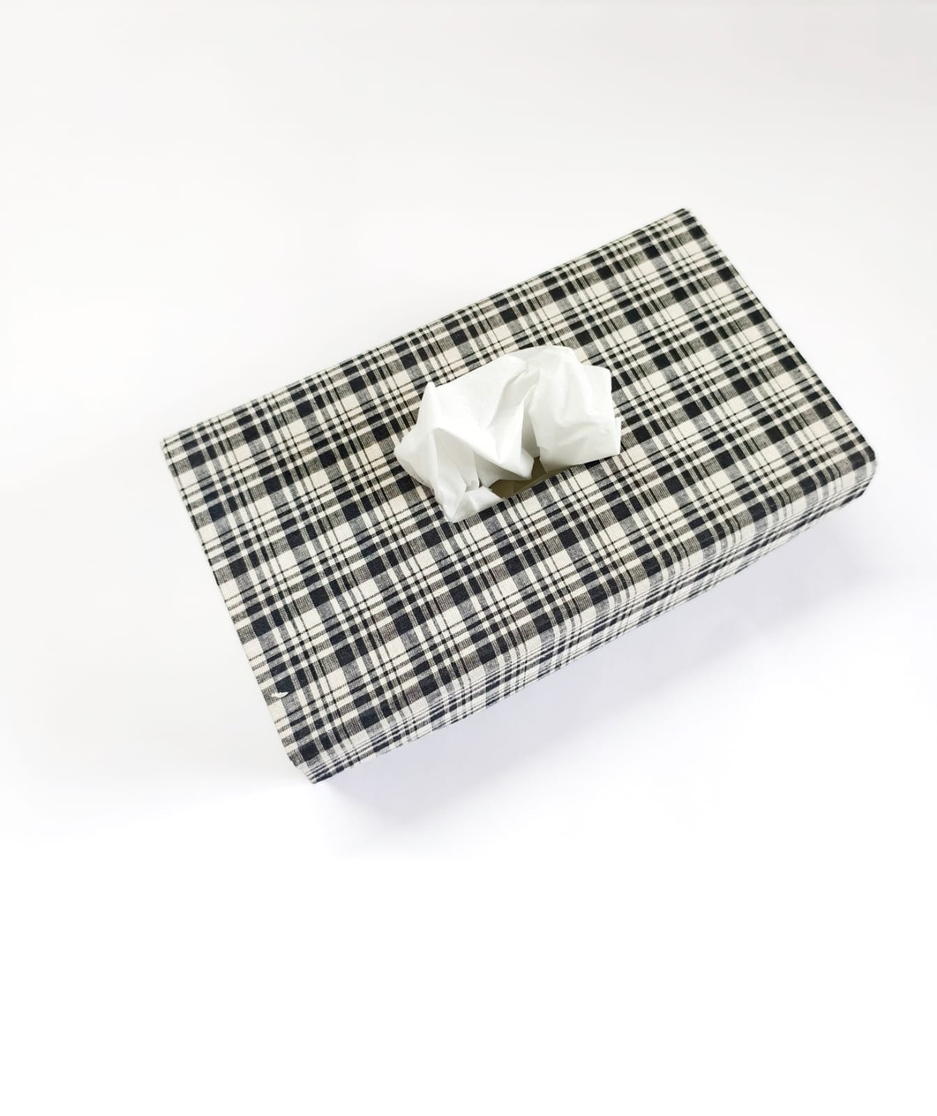 Rectangle tissue box - Black Checks