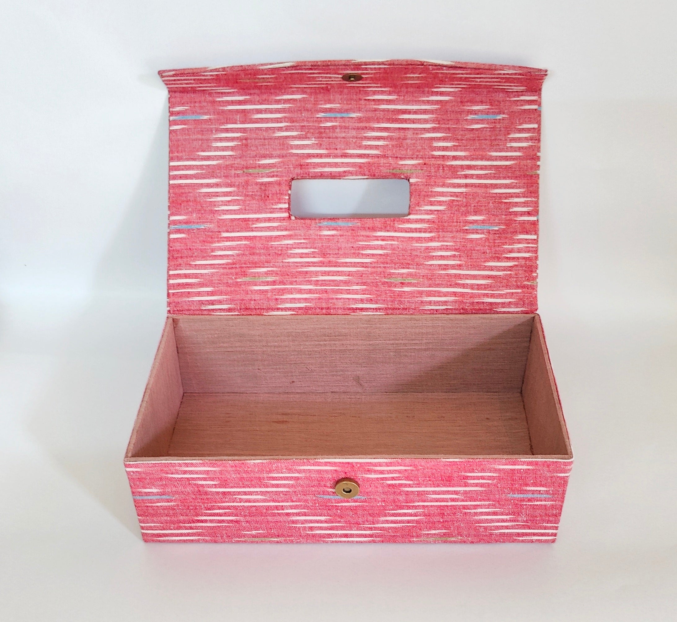 Rectangle tissue box - Pink Ikkat