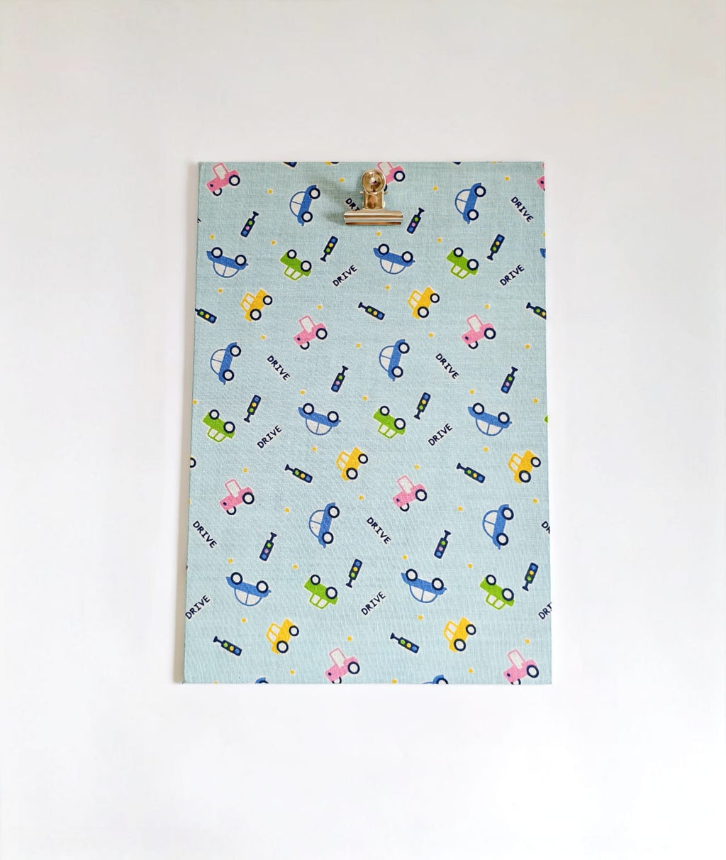 Clips pad - A4 size - Blue Cars