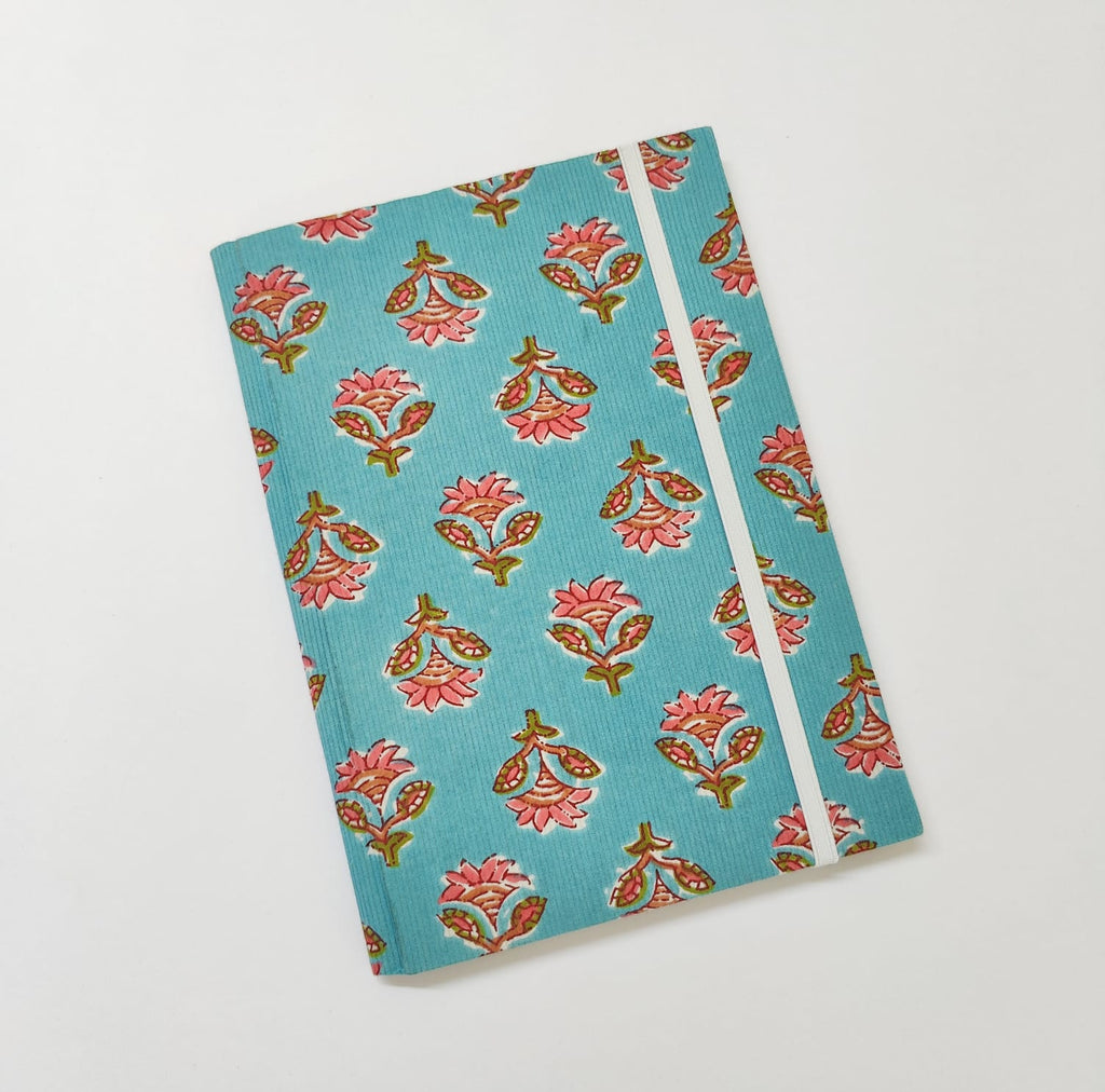 Reusable Notepad Cover A5 size with notepad - Teal and Pink