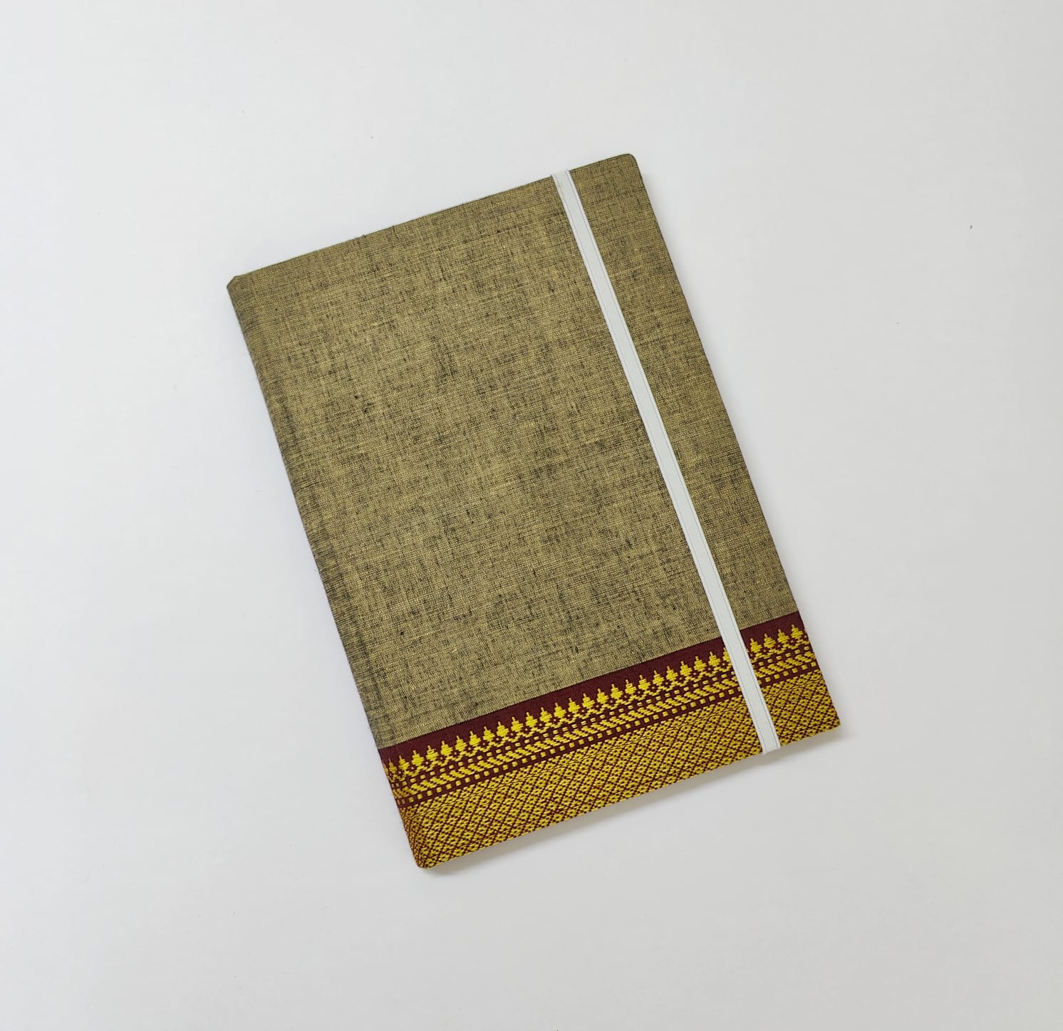 Reusable Notepad Cover - A5 size with notepad - Marron-Grey, Mangalagiri