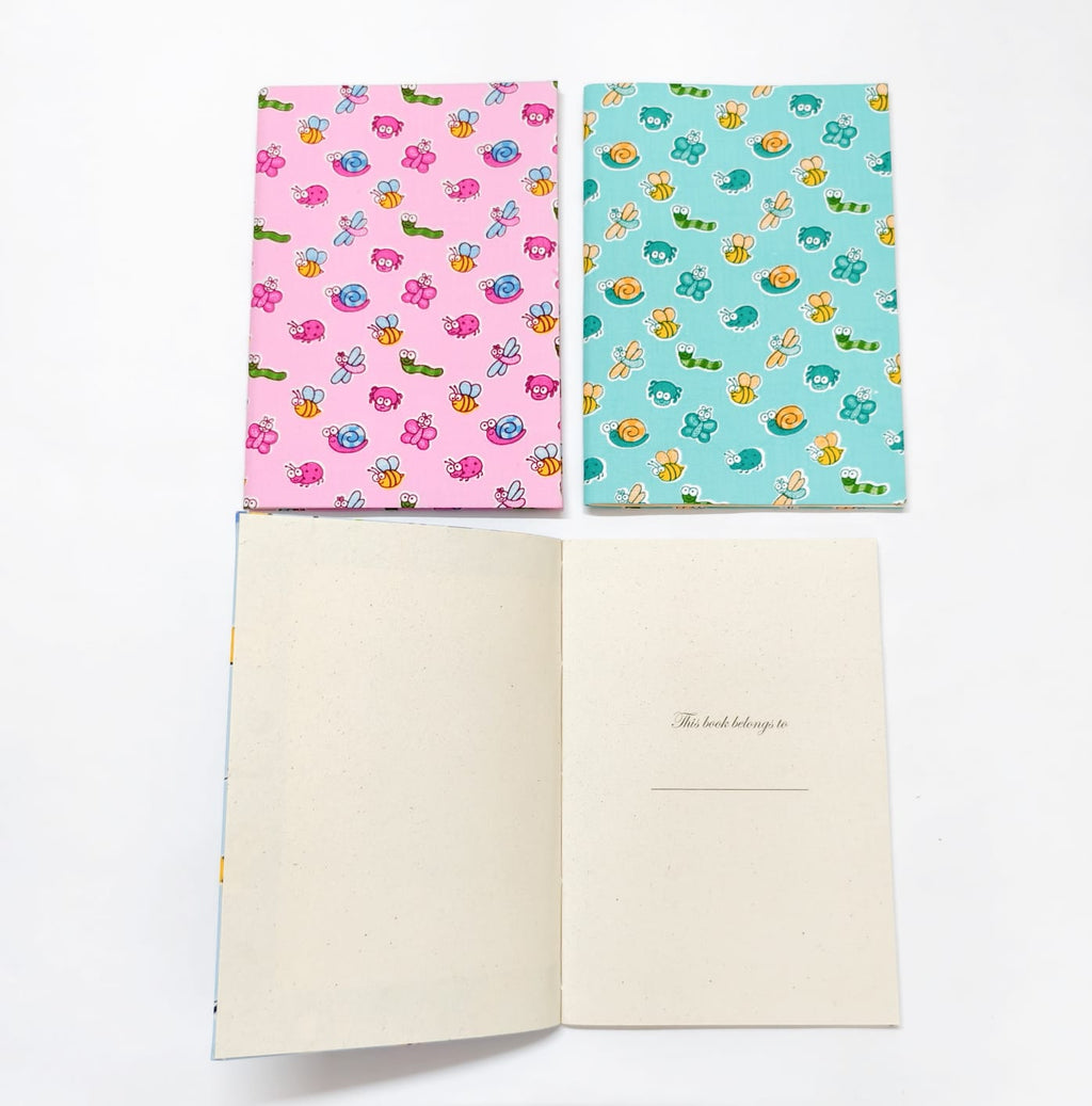 Notebooks - A5 size - Set of 3 - Bugs and Friends