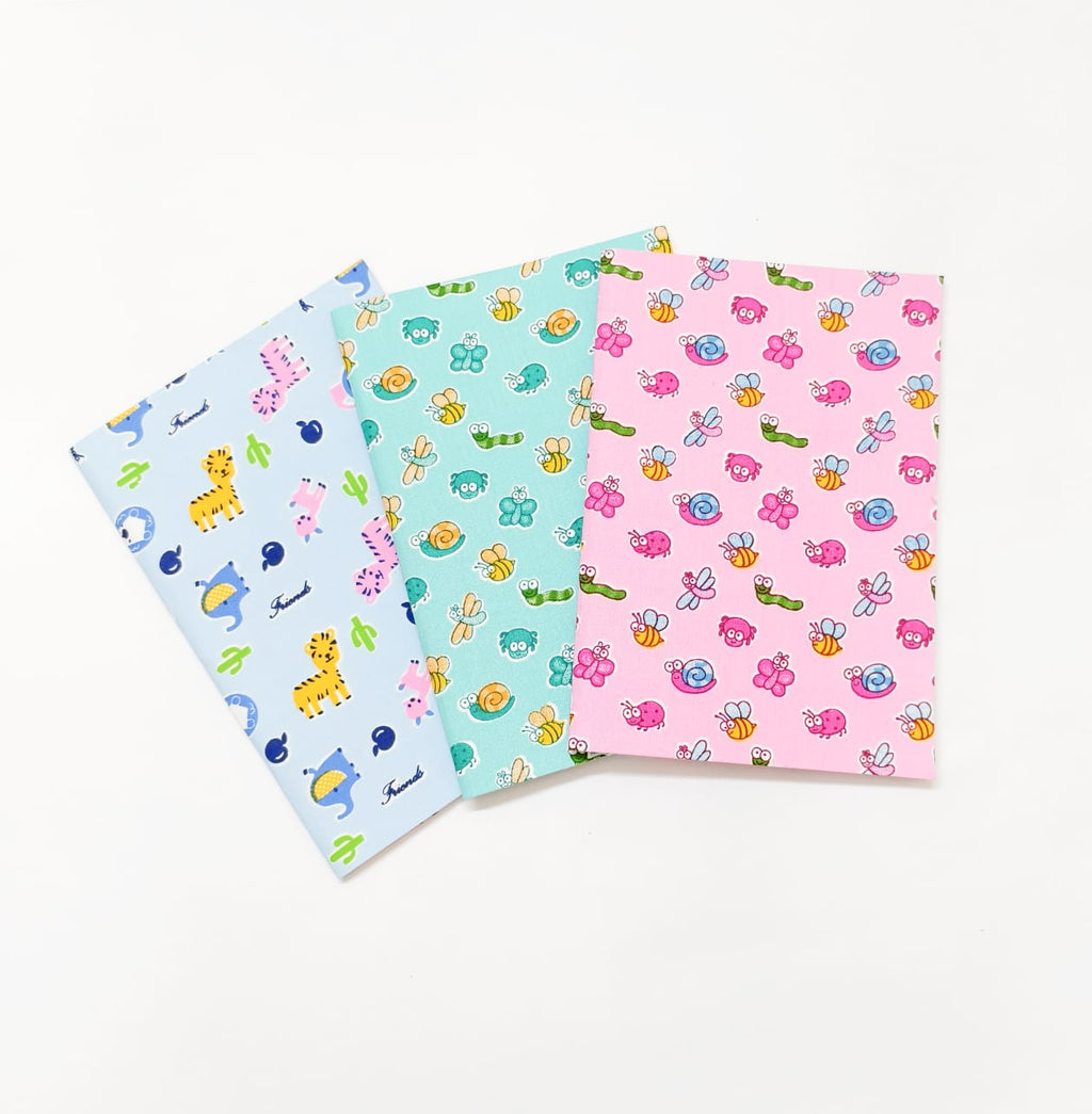 Notebooks - A5 size - Set of 3 - Bugs and Friends