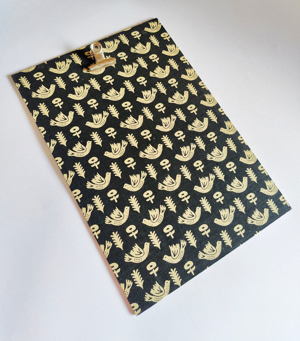 Clips pad - A4 size - Black Bird