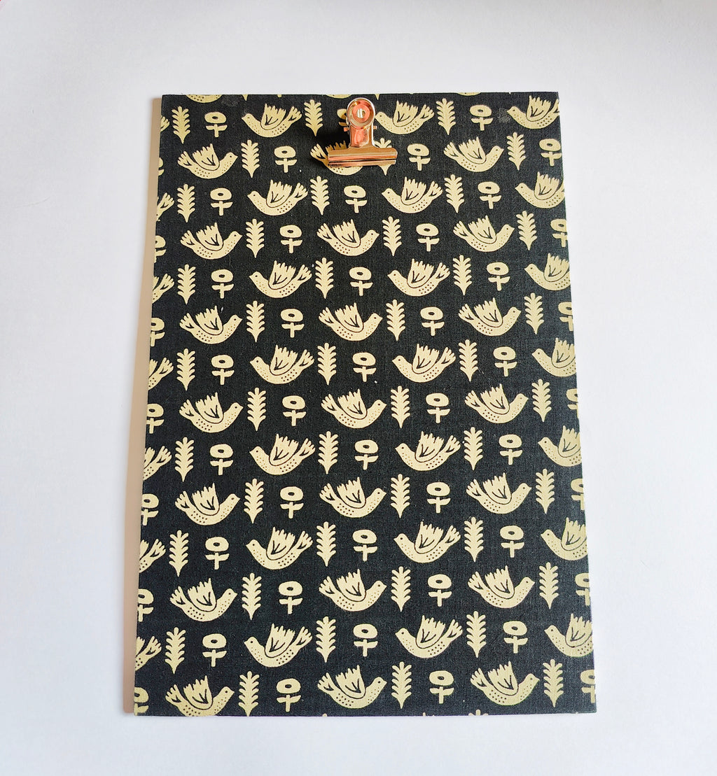 Clips pad - A4 size - Black Bird