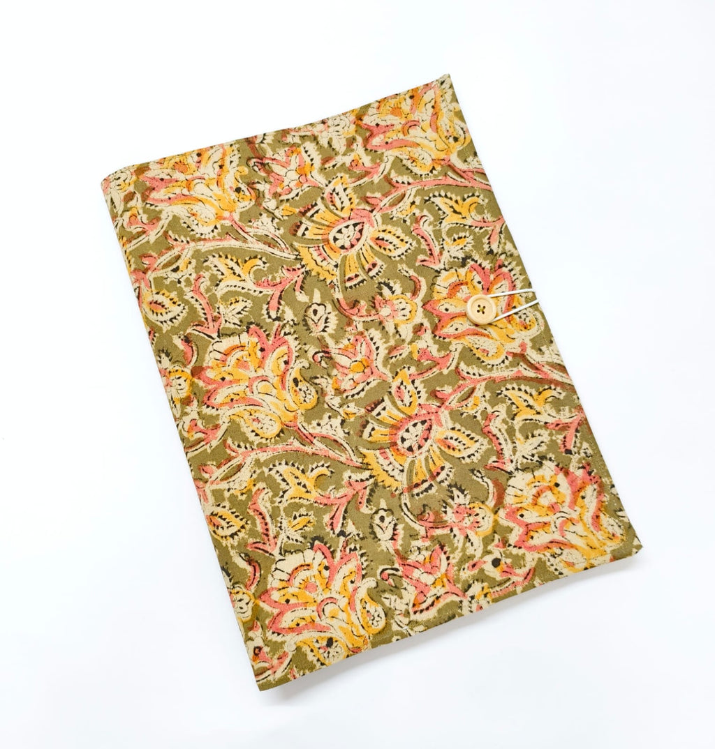 FILE FOLDER - Soft bound - A4 Size - Green Kalamkari